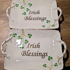 Irish Blessings Ceramic Trays